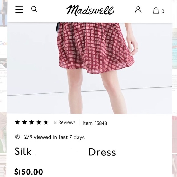 Madewell 100% Silk Pattern Print Pullover Drop-Waist Dress - Picture 15 of 16